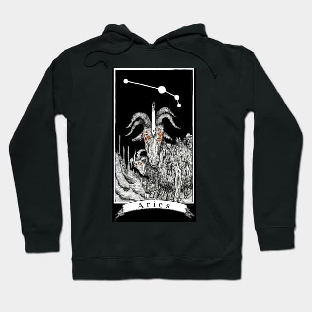 Aries - The Zodiac Retrograde Hoodie by WinslowDumaine